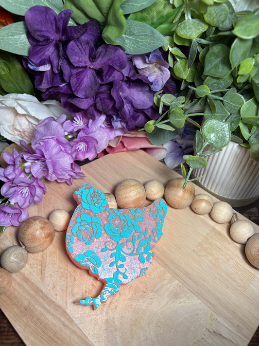 Floral Chicken Freshie