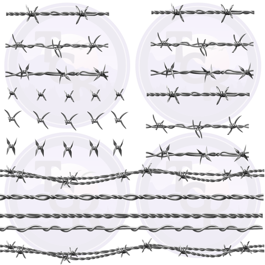 Assorted Barb Wire Sheet 10x10