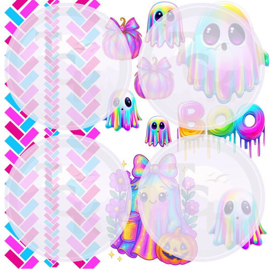 Herringbone Iridescent Ghost 10x10