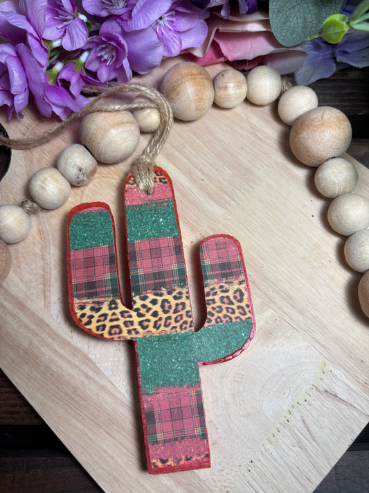 Cactus Christmas Themed Freshie