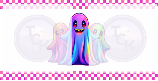 Iridescent ghost checkered 9.75x5 wrap digital