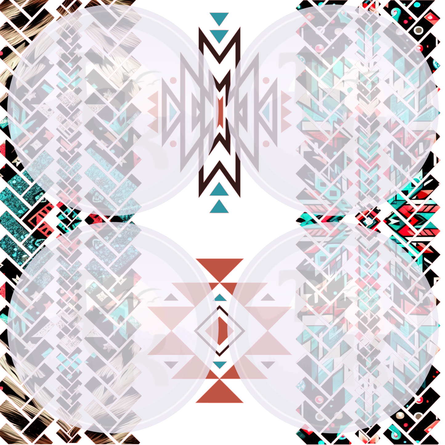 Small Twisted Herringbone Aztec 10x10