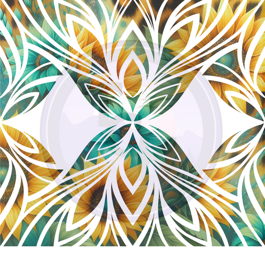 Sunflower Abstract Grid 10 wide