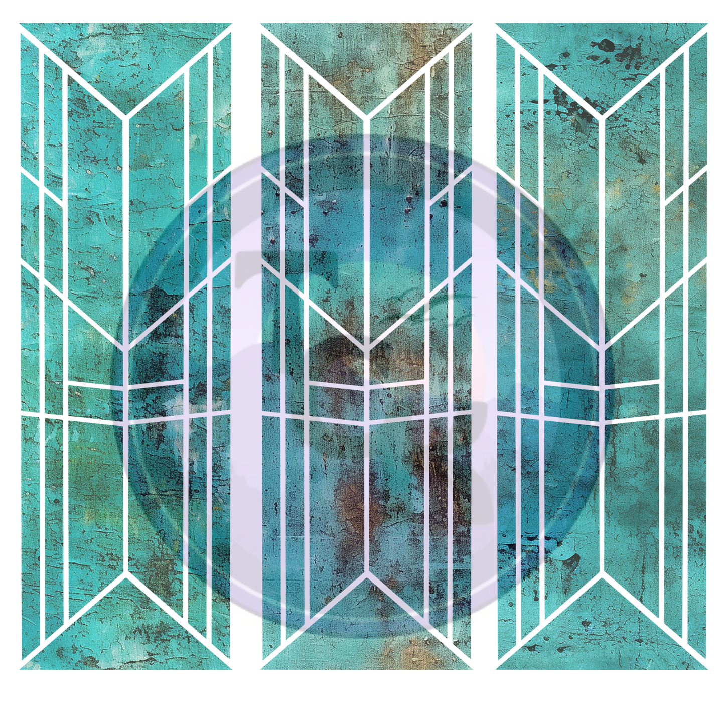 Grungy Turquoise Deconstruct sheet 10x10