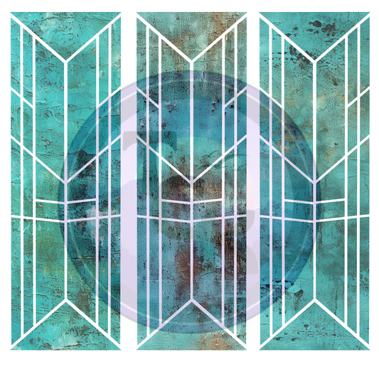 Grungy Turquoise Deconstruct sheet 10x10