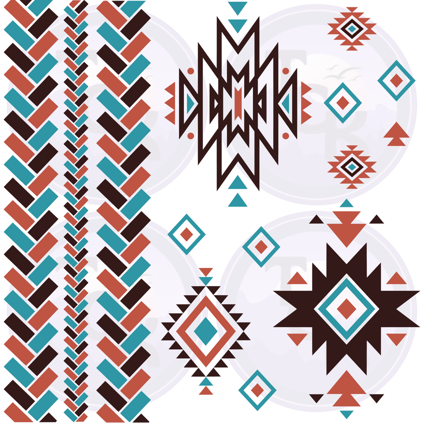 Western Aztec Herringbone 10x10