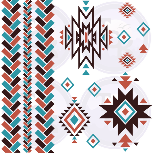 Western Aztec Herringbone 10x10