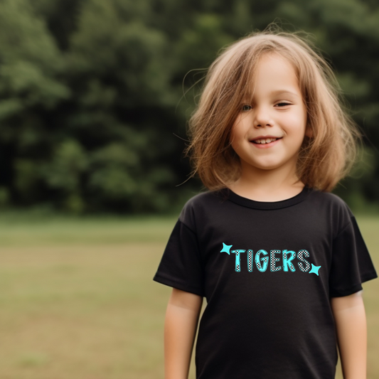 Blue Tiger Print